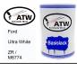 Preview: Ford, Ultra White, ZR / M6774: 500ml Lackdose, von ATW Autoteile West.